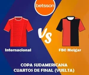 Pronósticos para Apostar en Betsson App por la Copa Sudamericana 2022 | Internacional vs FBC Melgar (11 de agosto)