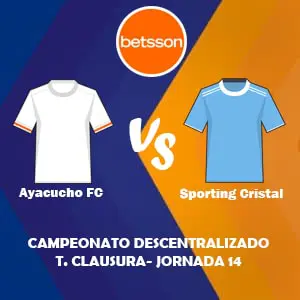 Pronósticos para Apostar en Betsson App por la Liga 1 de Perú 2022 | Ayacucho FC vs Sporting Cristal (5 de octubre)