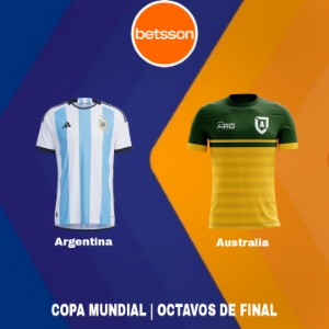 Betsson App: Argentina vs Australia (3 de diciembre) | Octavos de Final | Apuestas deportivas en Copa Mundial 2022